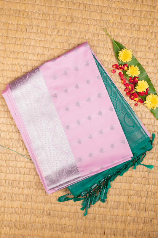 Pastel Pink Silk Saree