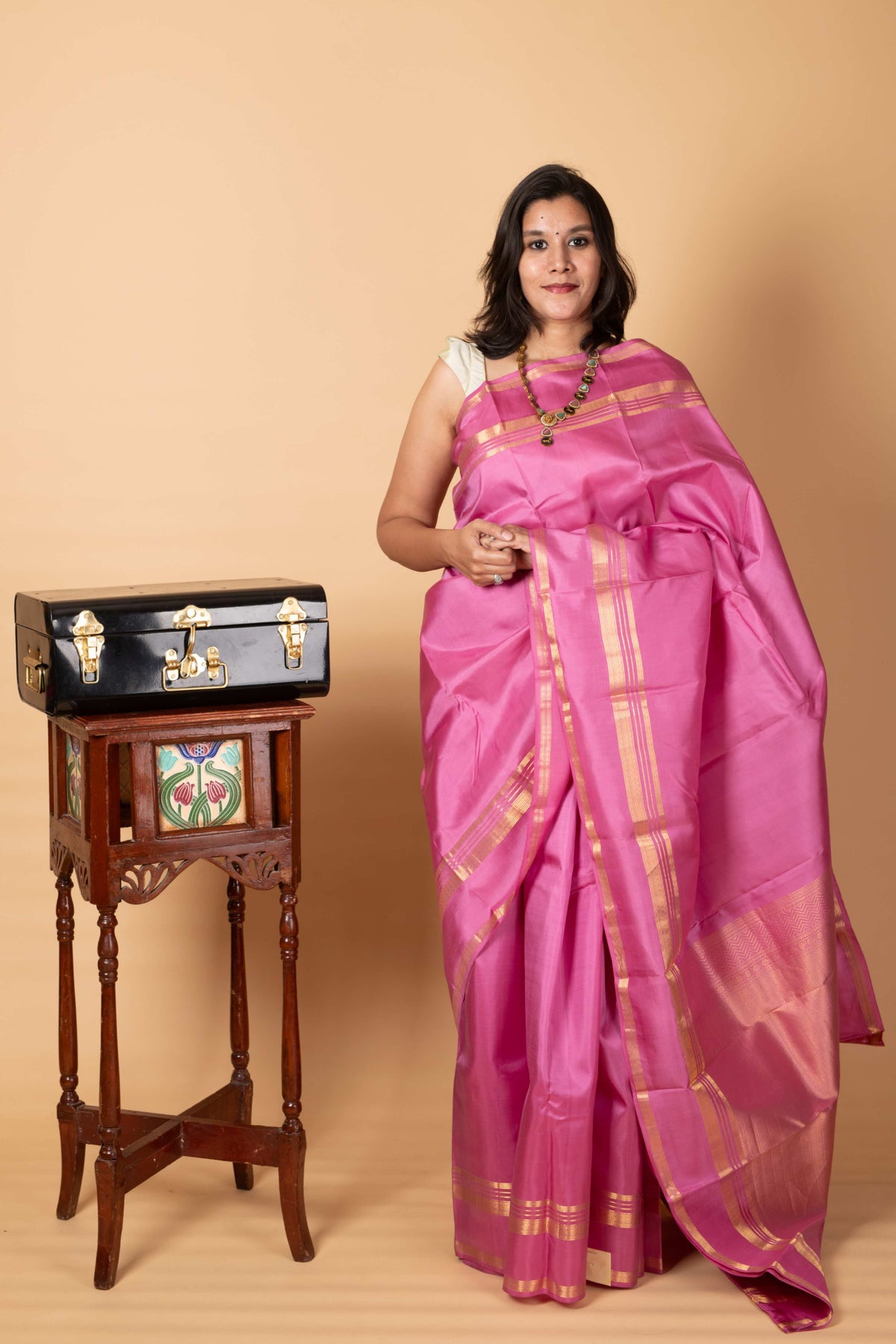 Pastel Pink Kanjivaram Silk Saree