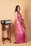 Pastel Pink Kanjivaram Silk Saree