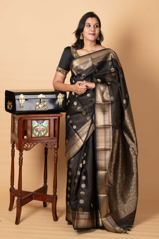 Black Silk Saree
