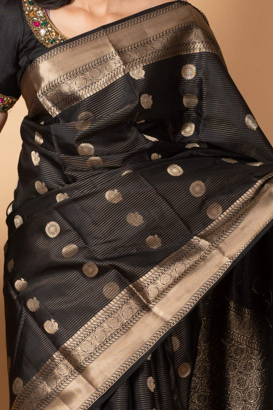 Black Silk Saree