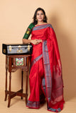 Red kanchipuram silk saree