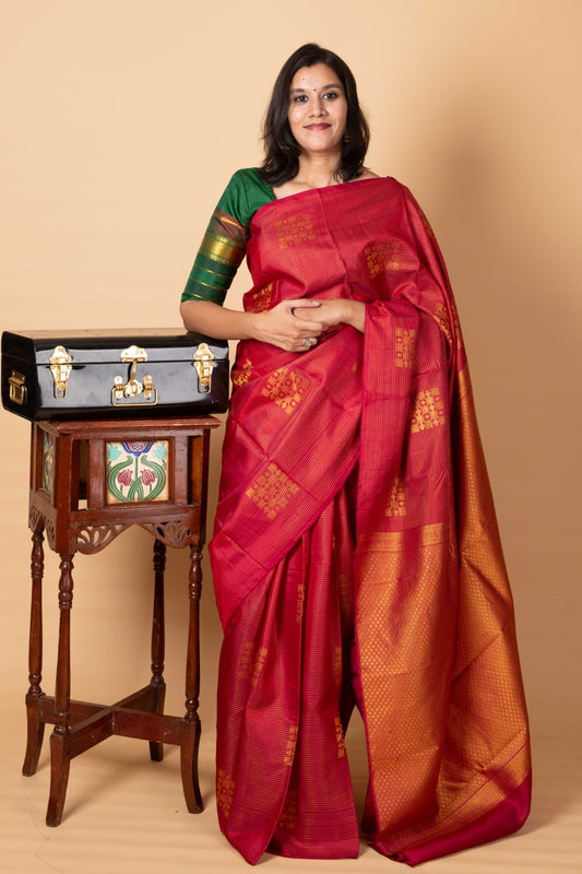 Red Traditional Kanjivaram Silk Saree