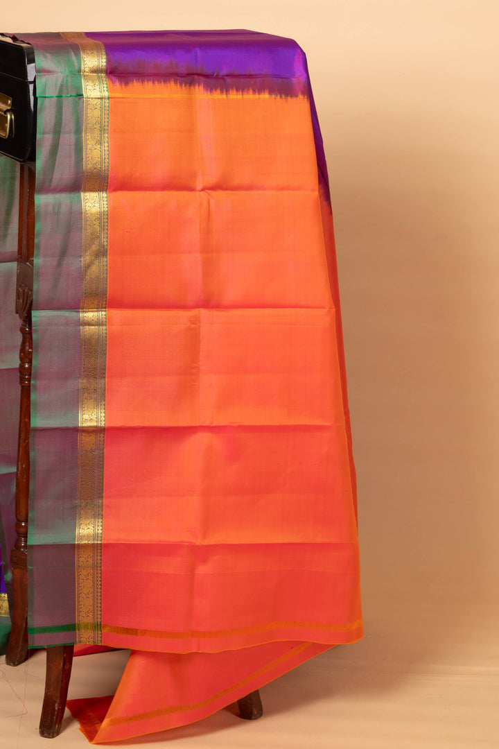 Brinjal Purple Pure Silk Saree