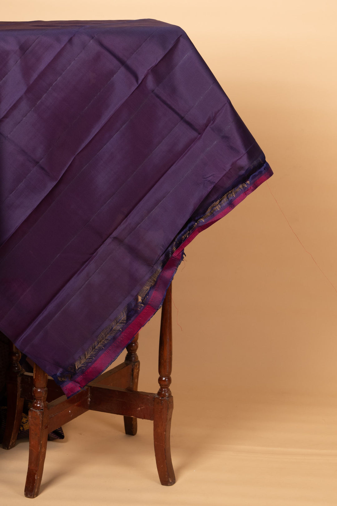 Grape purple pure silk saree