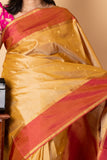 Beige soft silk saree