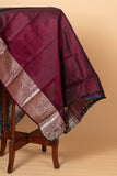 Dark Blue & Pink Kanchipuram Silk Saree