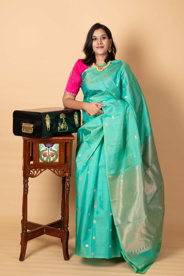 Peacock Green Saree