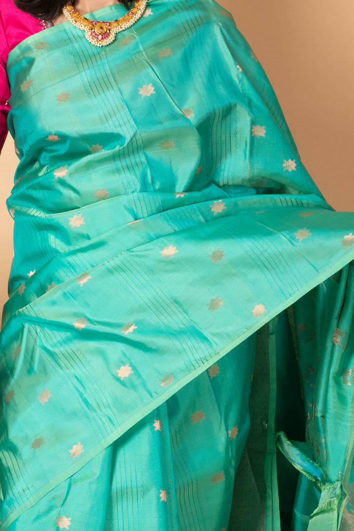 Peacock Green Saree