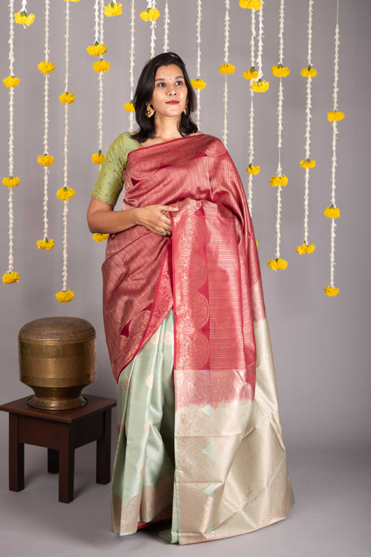 Red silk saree