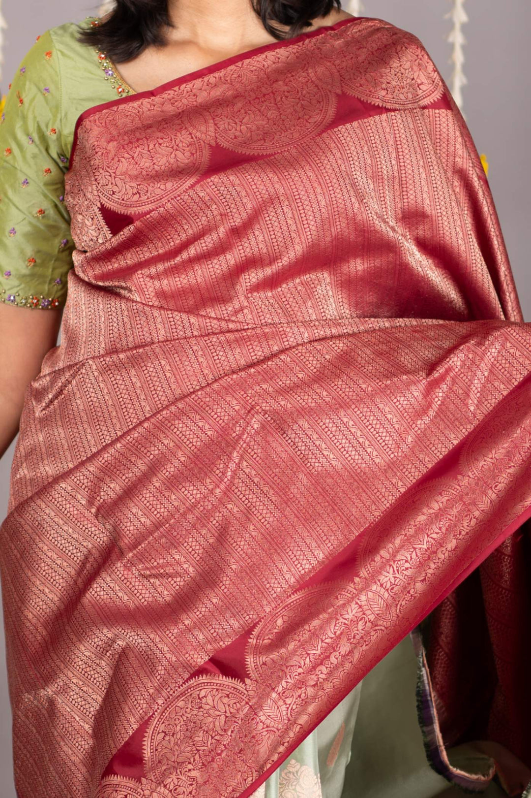 Red silk saree