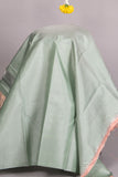 Sage Green Borderless Silk Saree