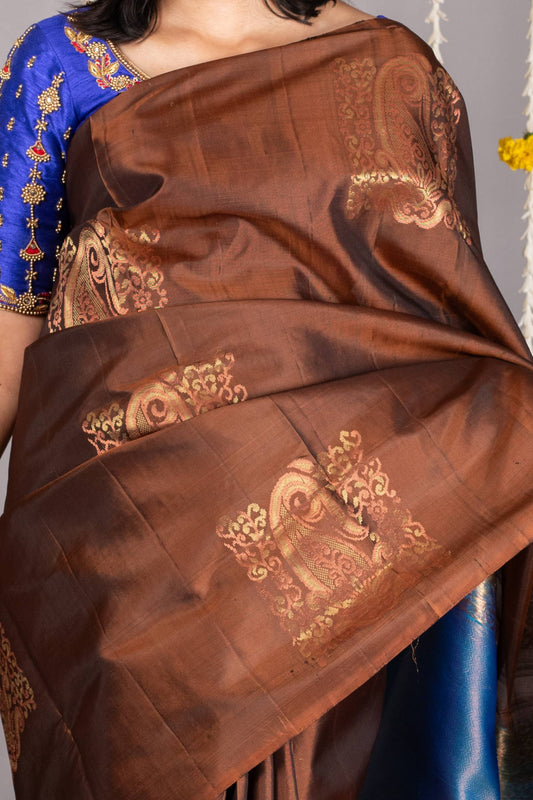 Brown Colour Pattu Saree