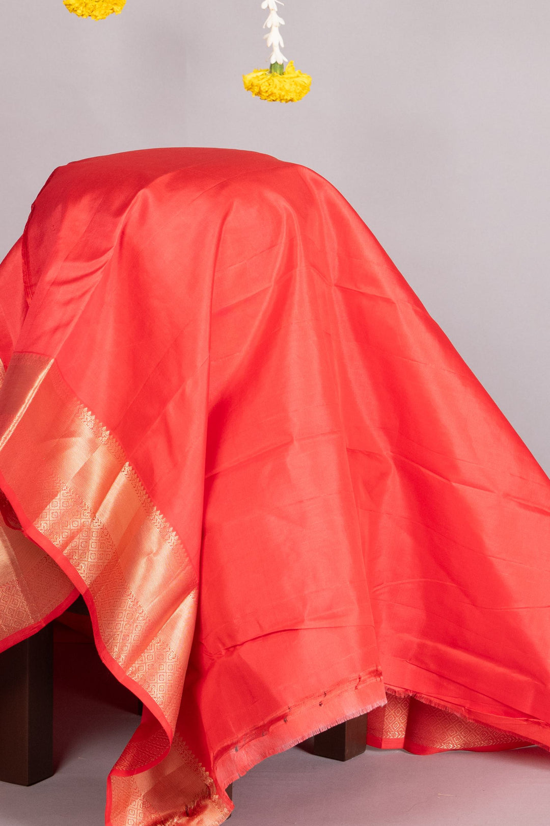 Peach traditional silk saree