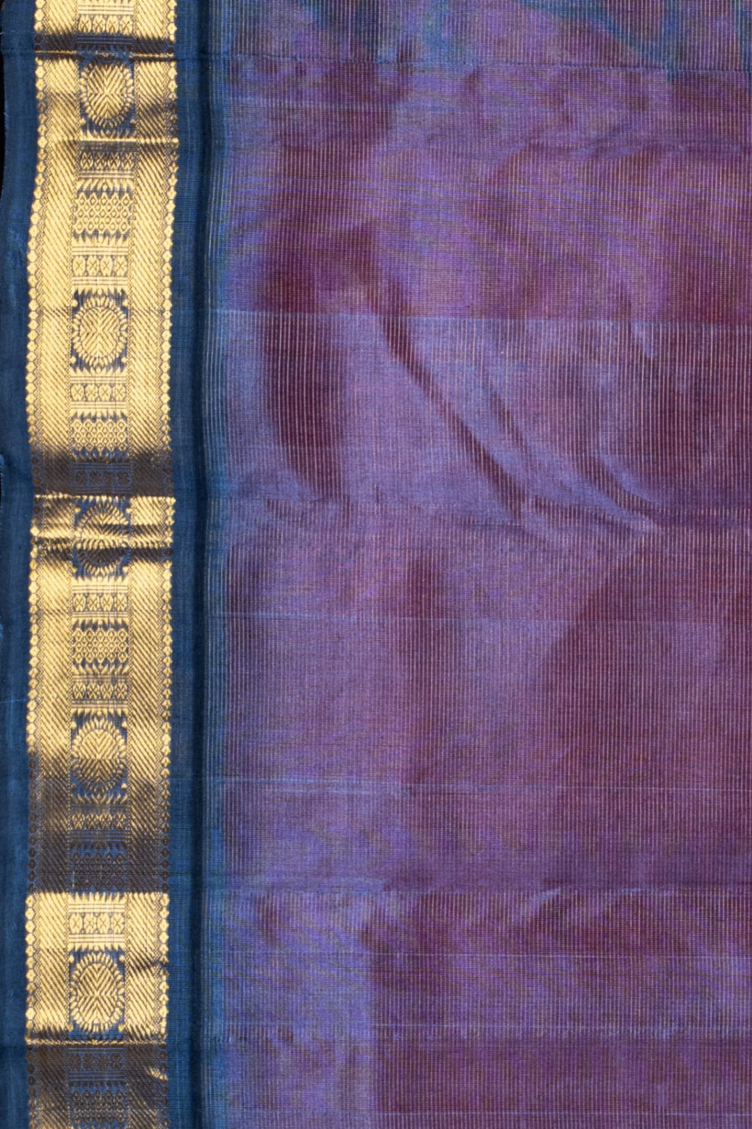 Red and grey silk cotton saree