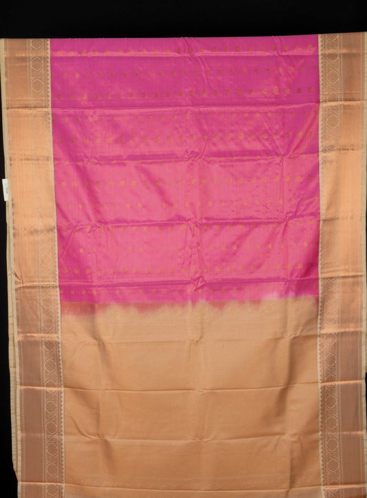 Pink and cream vairaoosi semi silk saree