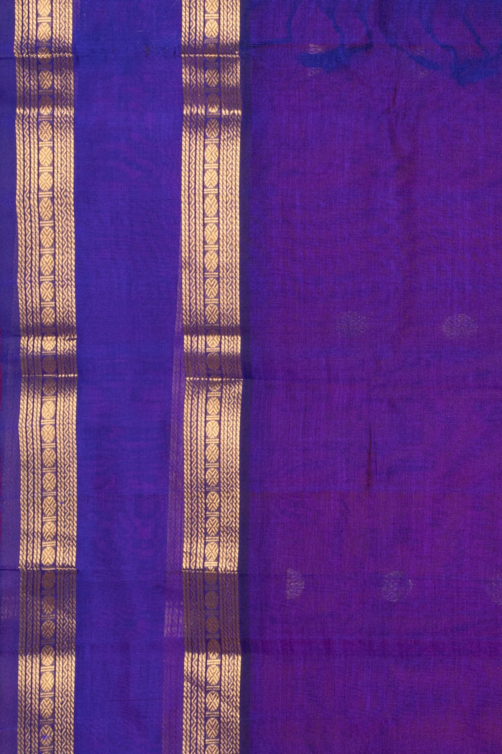 Pink and purple silk cotton saree