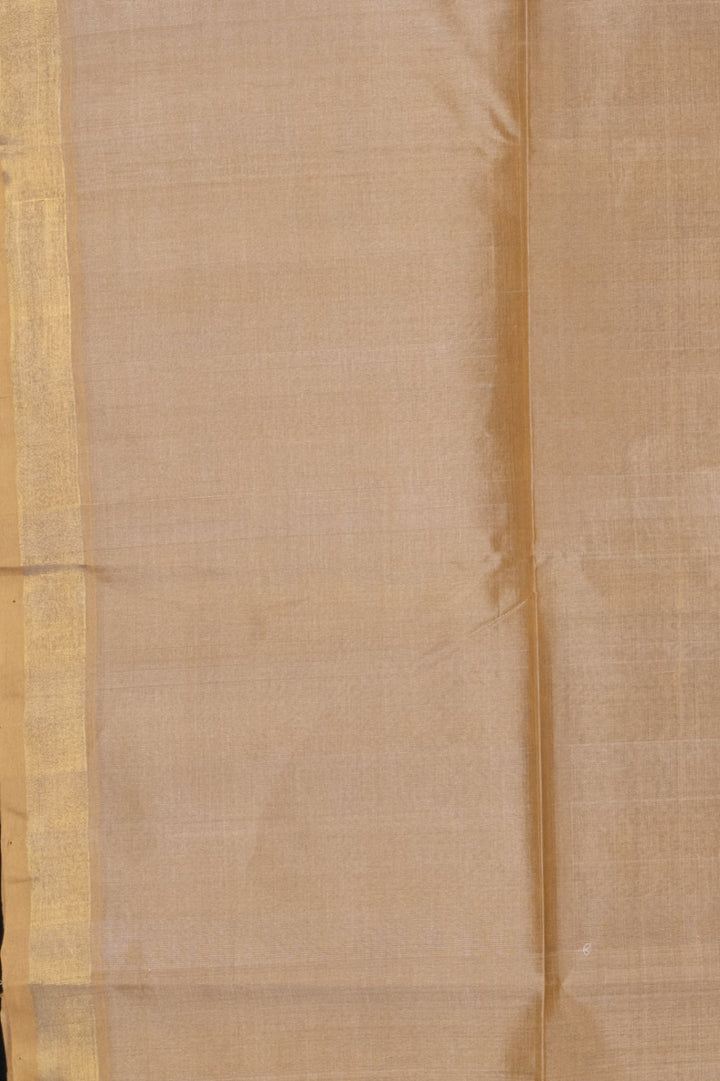 Green temple border silk cotton saree